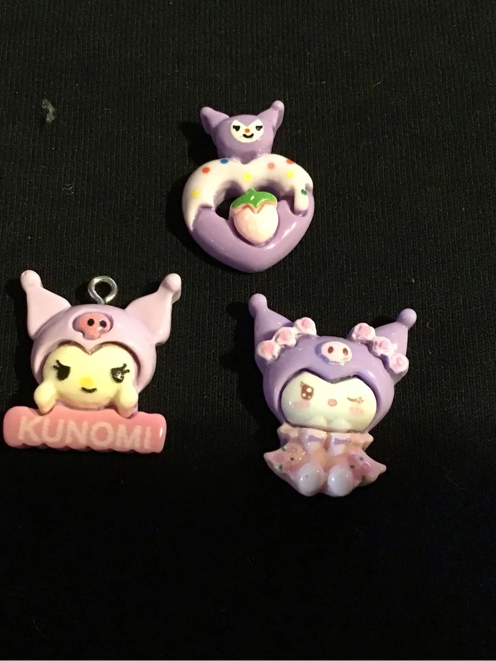 Kawaii Purple Character mini magnet set - Cute Pastel Embellishments
